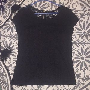 Black Lace Top.  zipper in the back.